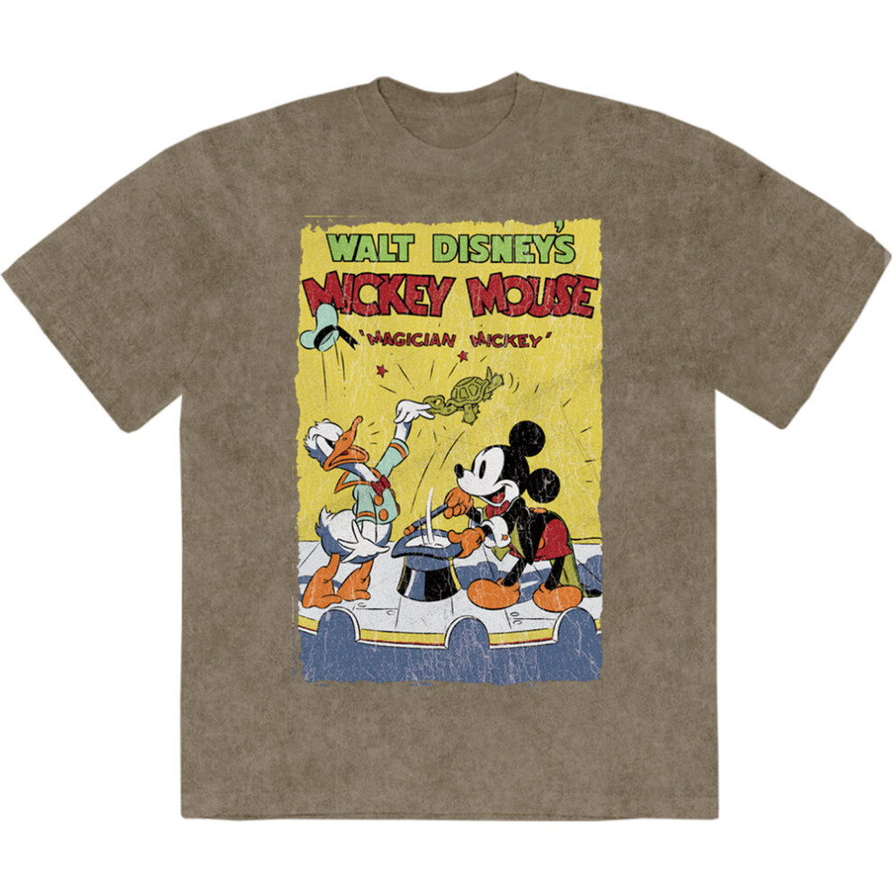 Disney (S, Green) Mickey Mouse Magician Limited Premium Wash T Shirt
