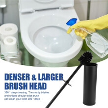 Toilet Brush and Holder, Bathroom Stainless Steel Toilet Brush with Holder, Toilet Wall Mounted Cleaning Brush