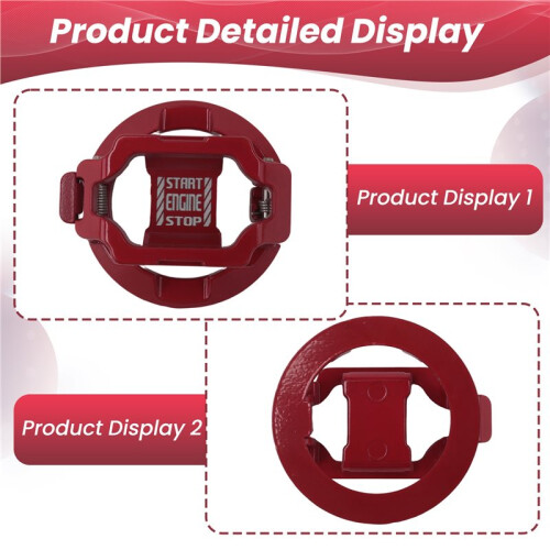 Car Start Stop Button Decor Car Engine Push Start  Button Cover Protector Start Stop Button for Car
