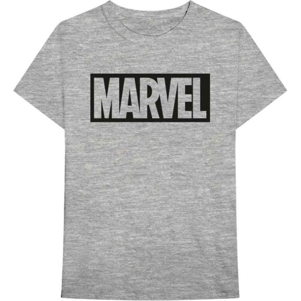 Marvel (M, Grey) Classic Boxed Logo T Shirt