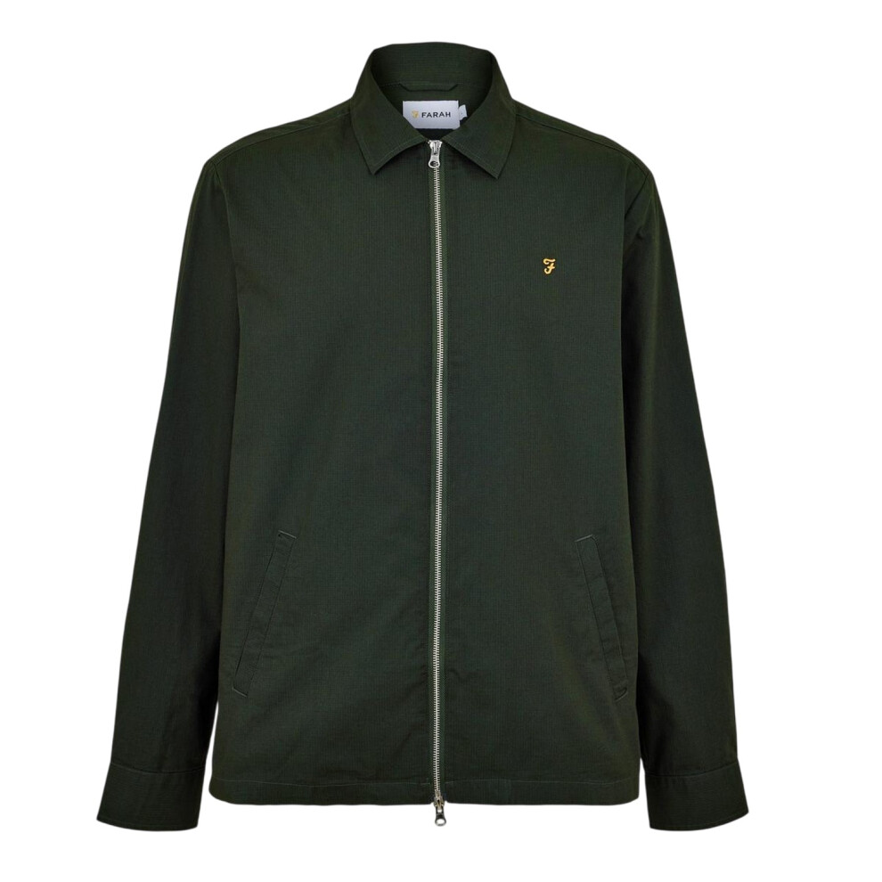 Farah (L, Evergreen) Mens Radley Regular Overshirt