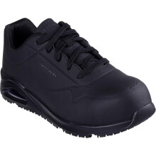 (12 UK, Black) Skechers Mens Uno SR- Doltin Safety Trainers