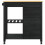 VidaXL vidaXL Kitchen Trolley MONZA Black 84 x 40 x 88.5 cm Solid Pine Wood 5