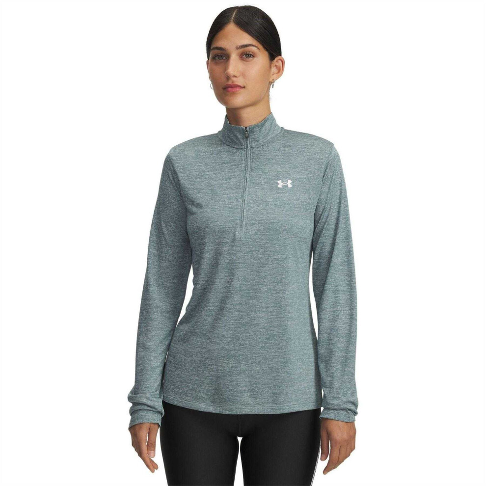 Under Armour (8 Uk, Jasper) Womens/Ladies Tech Textured Half Zip Top