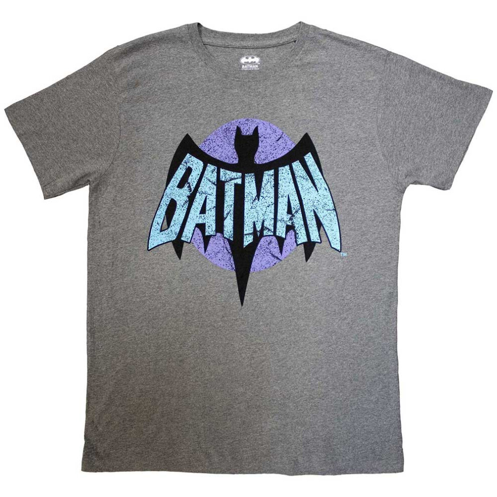 Dc Comics (Xl, Charcoal) Batman Retro Logo T Shirt