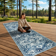 (60 x 220 cm (2 ft x 7 ft 7 in)- Runner Rug, TRANQUIL- CASHMERE RUG) Large Rugs Living Room Bedroom Traditional Carpets