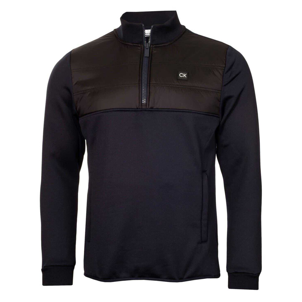 Calvin Klein (S, Navy) Mens Half Zip Golf Jacket