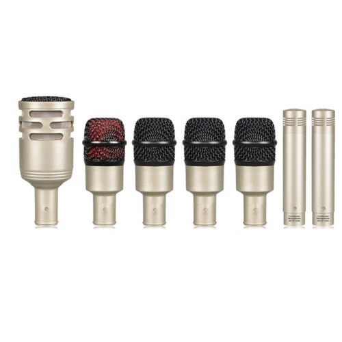 DP7A-XLR 7-Delige Bedrade Dynamische Drummicrofoonset voor Kickdrum, Snaredrum en Bekkens B