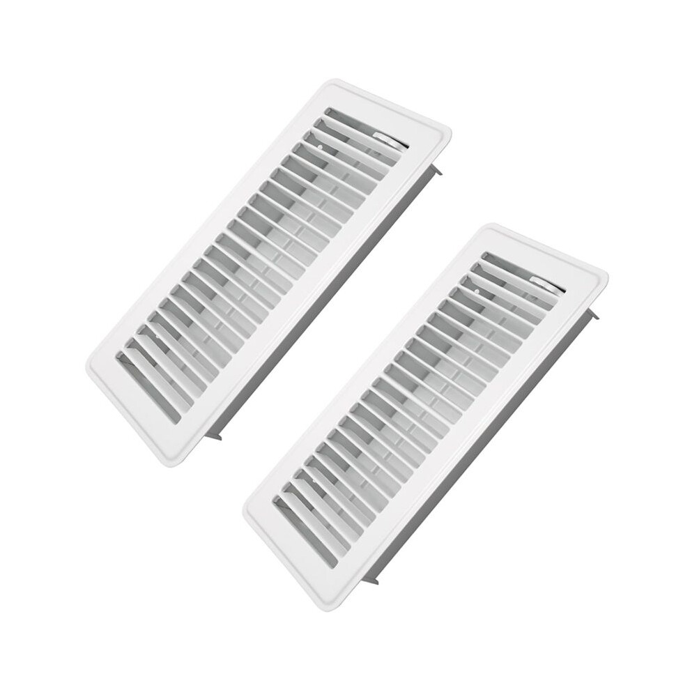 Floor Register 4X10inch 2Pack Metal Floor Vent Covers - Walkable Vent Covers For Home Floor - Air Vent Covers 4713114503690