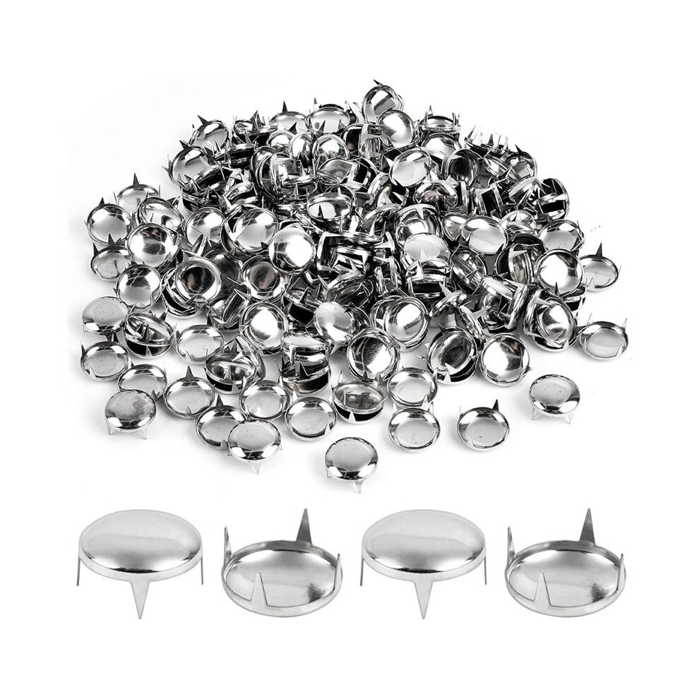 250Pcs 16Mm Round Dome Studs For Clothing, Nailhead Studs And Spikes Leather Rivets, Prong Studs Kit For Punk Rock Diy 6031121903493