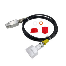 Soda Club Sparkling Water Maker Large Bottle Connection Hose W21.8 with Dual Silver Fittings