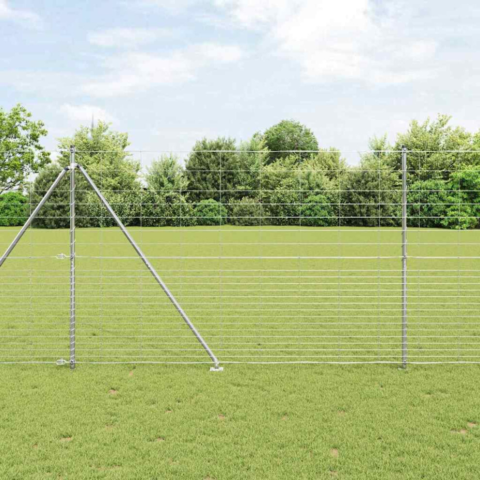 Vidaxl Welded Wire Fence With Spikes 25 X 1.6 M (W X H)