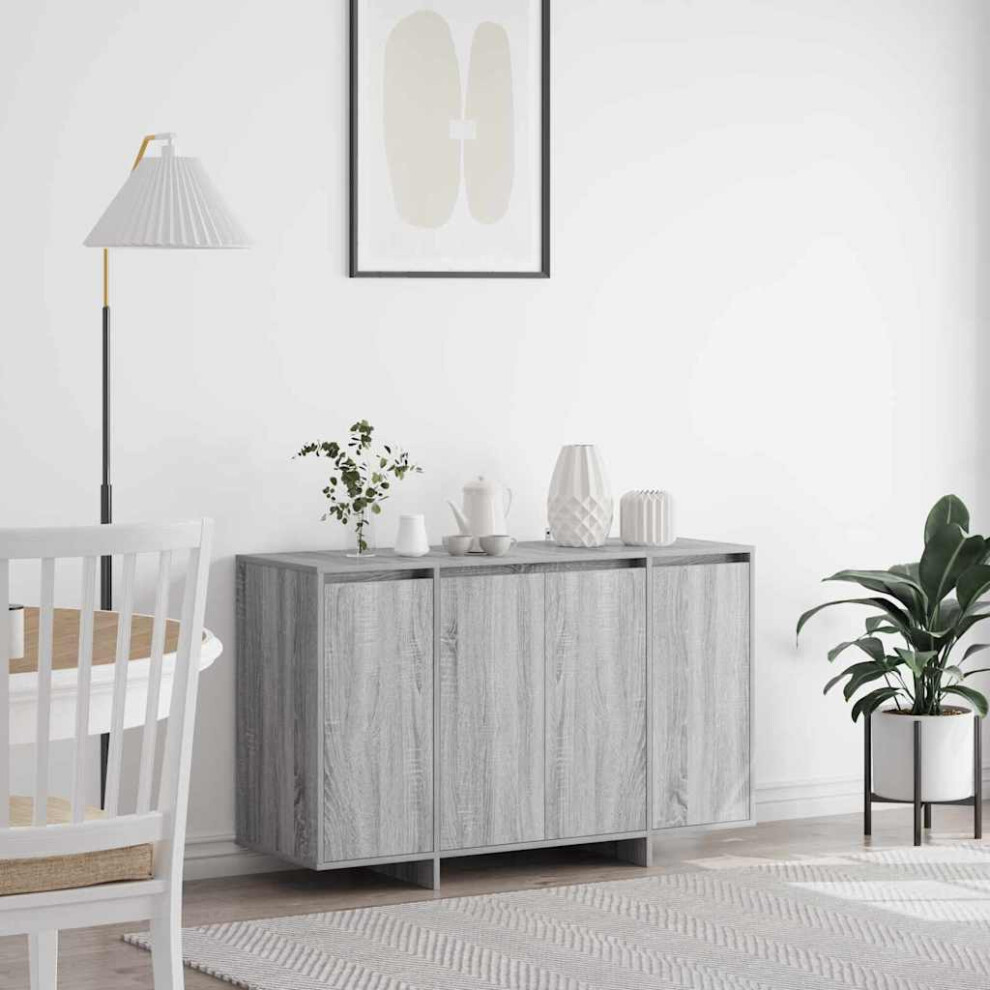 Vidaxl Sideboard Grey Sonoma 120 X 41 X 75 Cm Engineered Wood