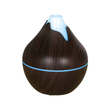 200ML Aromatherapy Essential Oil Diffuser Wood Grain Ultrasonic Air Humidifier Cool with 7 Color LED Light A