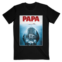 (M, Black) Ghost Unisex Adult Papa Jaws T-Shirt