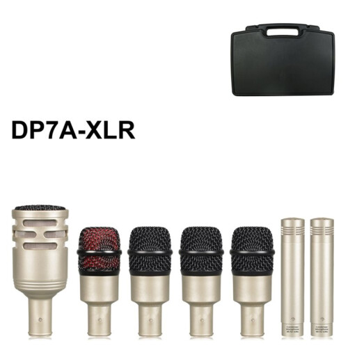 DP7A-XLR 7-Delige Bedrade Dynamische Drummicrofoonset voor Kickdrum, Snaredrum en Bekkens B 1