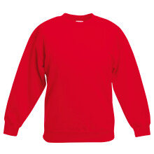 (3-4, Red) Fruit Of The Loom Kids Unisex Classic 80/20 Set-In Sweatshirt (Pack of 2)