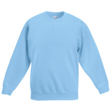 (3-4, Sky Blue) Fruit Of The Loom Kids Unisex Classic 80/20 Set-In Sweatshirt (Pack of 2)