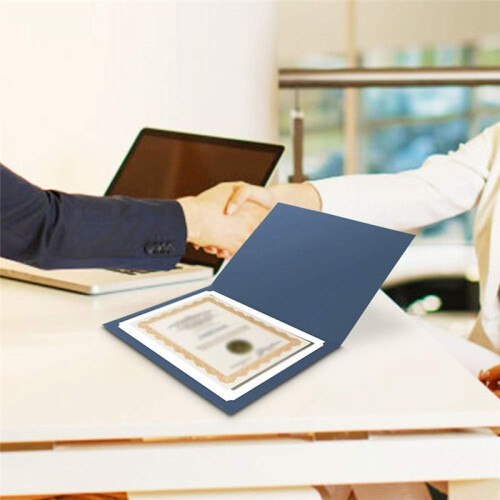 Pacote com 30 Porta-Certificados, Capas para Diplomas com Borda Dourada, para Certificados Tamanho Carta 8,5 X 11 Polegadas, Papéis para Documentos 2