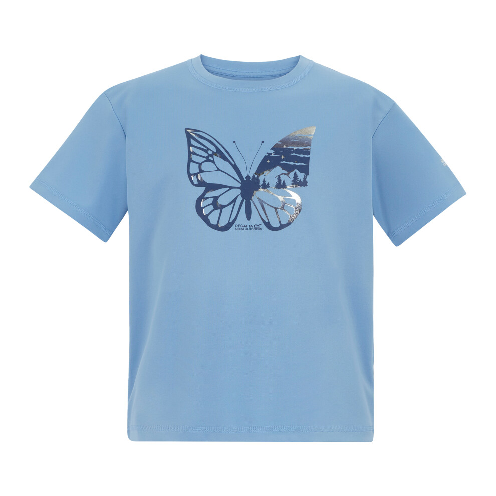 Regatta (5-6 Years, Denim Blue) Childrens/Kids Aria Butterfly T-Shirt