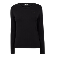 (12 UK, Black) Diesel Womens/Ladies Fine Knit Ribbed Sweatshirt