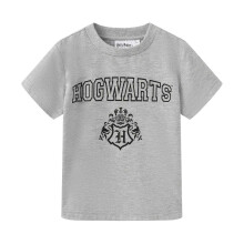 (3-4 Years, Grey) Harry Potter Childrens/Kids Hogwarts Crest Cotton T-Shirt