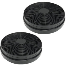 2 Activated Carbon Filter Cartridges for Kitchen Range Hoods for Wall-Mounted Ductless Ventilation Systems