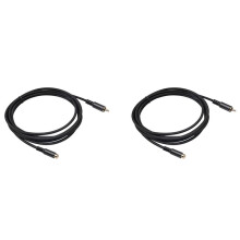 2X Cinch-Verlängerungskabel Cinch-Audio-Video-Kabel Cinch-Stecker auf Buchse für Lautsprecher, Subwoofer, Kamera, HDTV, Verstärker, 6 M