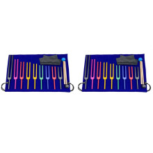 18-Teilige Bunte Solfeggio-Stimmgabeln Aus Aluminiumlegierung, Therapie-Stimmgabeln, Sprachtherapie