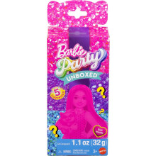 Barbie Party Unboxed Chelsea Doll Set, Glam Party Series with 6 Surprises Including Pet & Color Change (Styles May Vary)