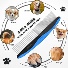 Tierpflegekamm & Metallkamm & Kamm für Katzen und Hunde, Extra Breite Entfilzungsbürste für Langhaarige Hunde