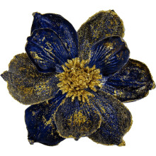 Flores Artificiales de Magnolias Navideñas con Brillantina Juego de 3 Piezas 46 cm — adornos arbol navidad