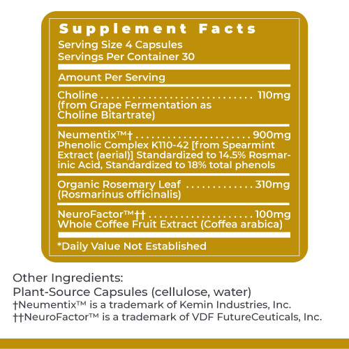 Premier Research Labs Premier Research Labs CogniTropic 120 Vegetarian Capsules 2