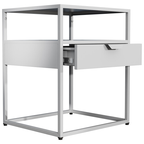 (Matt, Modern/Contemporary) Metal bedside table side table Flokas M 1