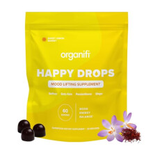 Organifi Happy Drops Mood Support Supplement Sweet Lemon Flavor 60 Gummies