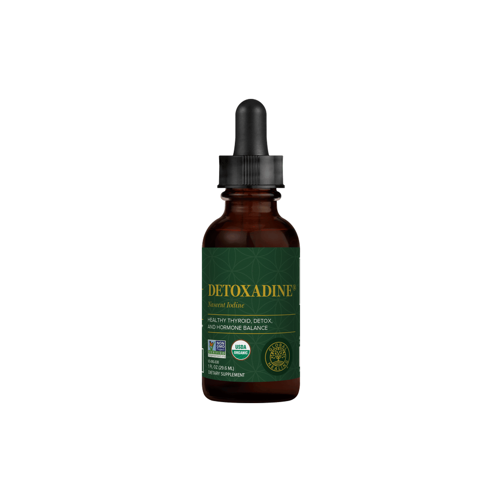 Global Healing Center Global Healing Detoxadine - Organic Nascent Iodine Liquid Supplement Drops 30Ml, 1 Fl Oz
