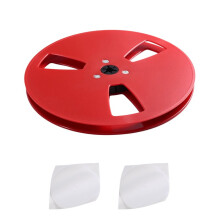 7 Inch 3 Holes Empty Tape Reel for ReVox Studer Recording Takeup Reel NAB-Hub Replacement with 2 Spacers Red