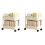 2X 2 Tier Rolling Utility Cart Storage Shelf Movable Storage Rack Kitchen Bathroom Slim Slide Organizer 1