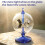 4 Blades Rotating Glass Windmill Solar Powered Crookes Radiometer Light Mill/Educational Teaching Study Tool A 2