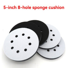 5X Interface Pads 5 Inch 8 Hole Hook & Loop Soft Sponge Foam Sanding Interface Pad for Orbital Sander Polishing