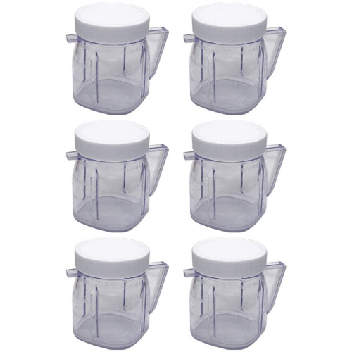For  Blender Replacement Parts, 4937  Osterizer Blender Jar Accessory, Cup  Plastic Jars with Lids (6 Pack)