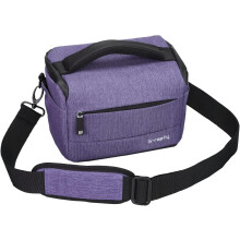 Sac photo imperméable pour appareil photo avec bandoulière Violet — sacoche reflex, housse appareil hybride