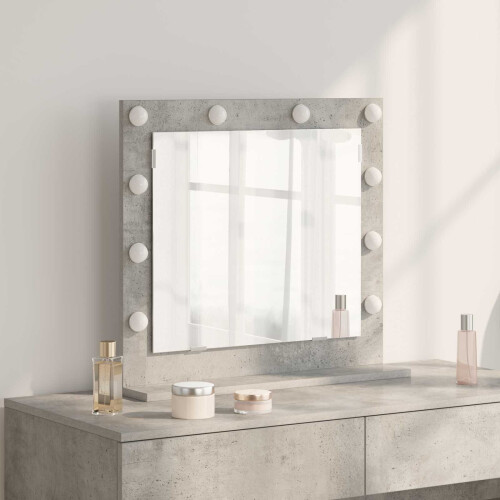 VidaXL vidaXL Vanity Mirror Rectangular Concrete Grey 60 x 55 x 18 cm