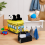 Bamboo Wall Storage Set (3-Piece) - Hook Wall Shelf, Foldable Toy Bench & Hanging Wicker Basket 1