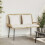 VidaXL vidaXL Garden Bench Brown and Cream Poly Rattan 1