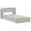 VidaXL vidaXL Bed Frame with Storage with Drawer Concrete Grey 75 x 190 cm 5