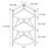 (Matt, Wood) Metal corner shelf books insasi 2-fold White 4