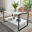 (Home Assembly Required, Coffee Tables) Design Sofatic coffee table Insasi L White 4