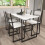 (Home Assembly Required, Dining Tables) 5 pcs. Dining group Table group Set Insasi L White 3