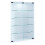 (Matt, Wood) Wall display cabinet Eckvitrine Vecko White 2